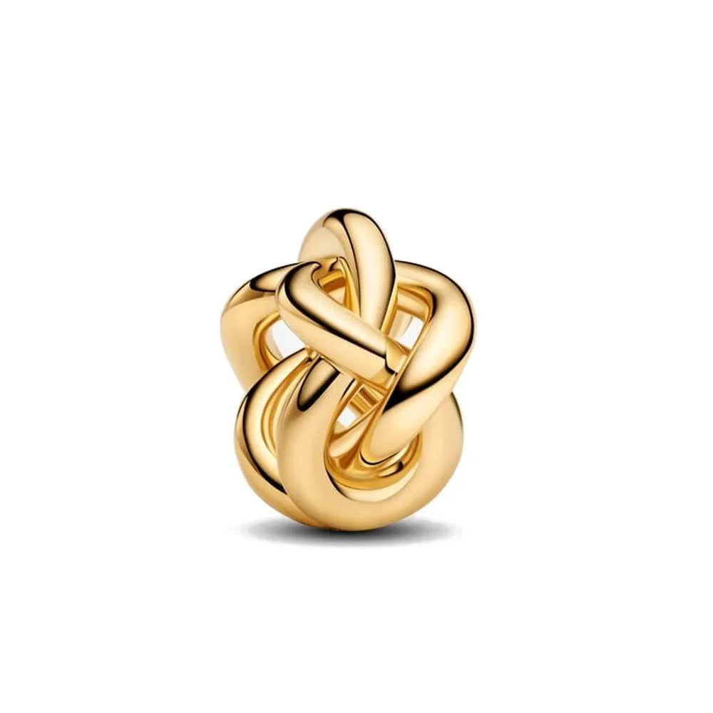 Nœud Argent & Or 925 — Pendentif Vélo en Perles de Rose, Bracelet Artisanal Romantique