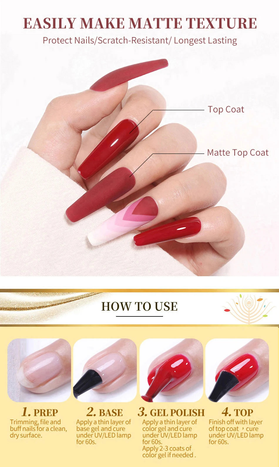 Vernis Semi-Permanent BORN PRETTY — Volume Ultra-Haut, Brillance Salon, Tenue 21 Jours, 12ml