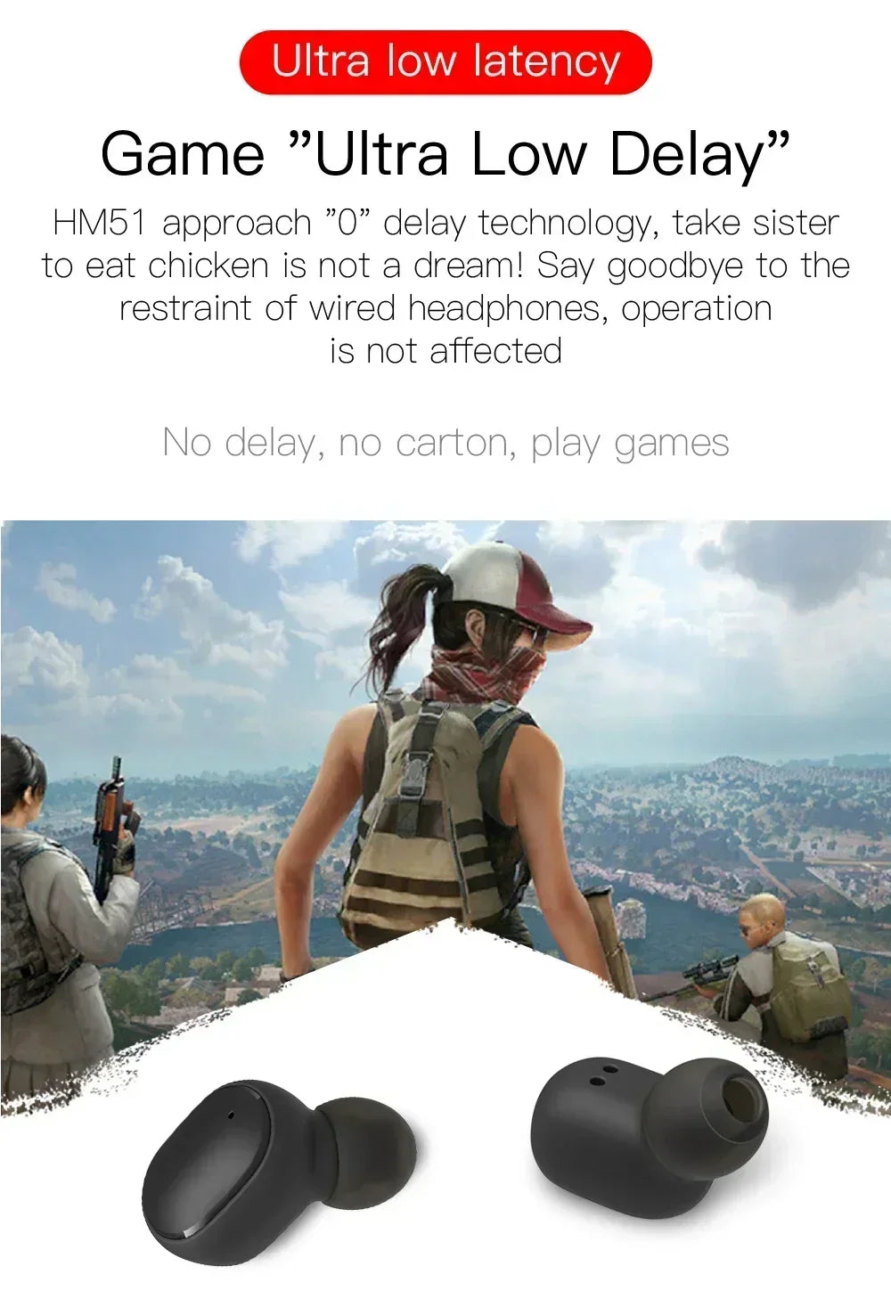 Ecouteurs Bluetooth True Wireless E6S — Reduction de Bruit, Double Appairage, Autonomie 24h
