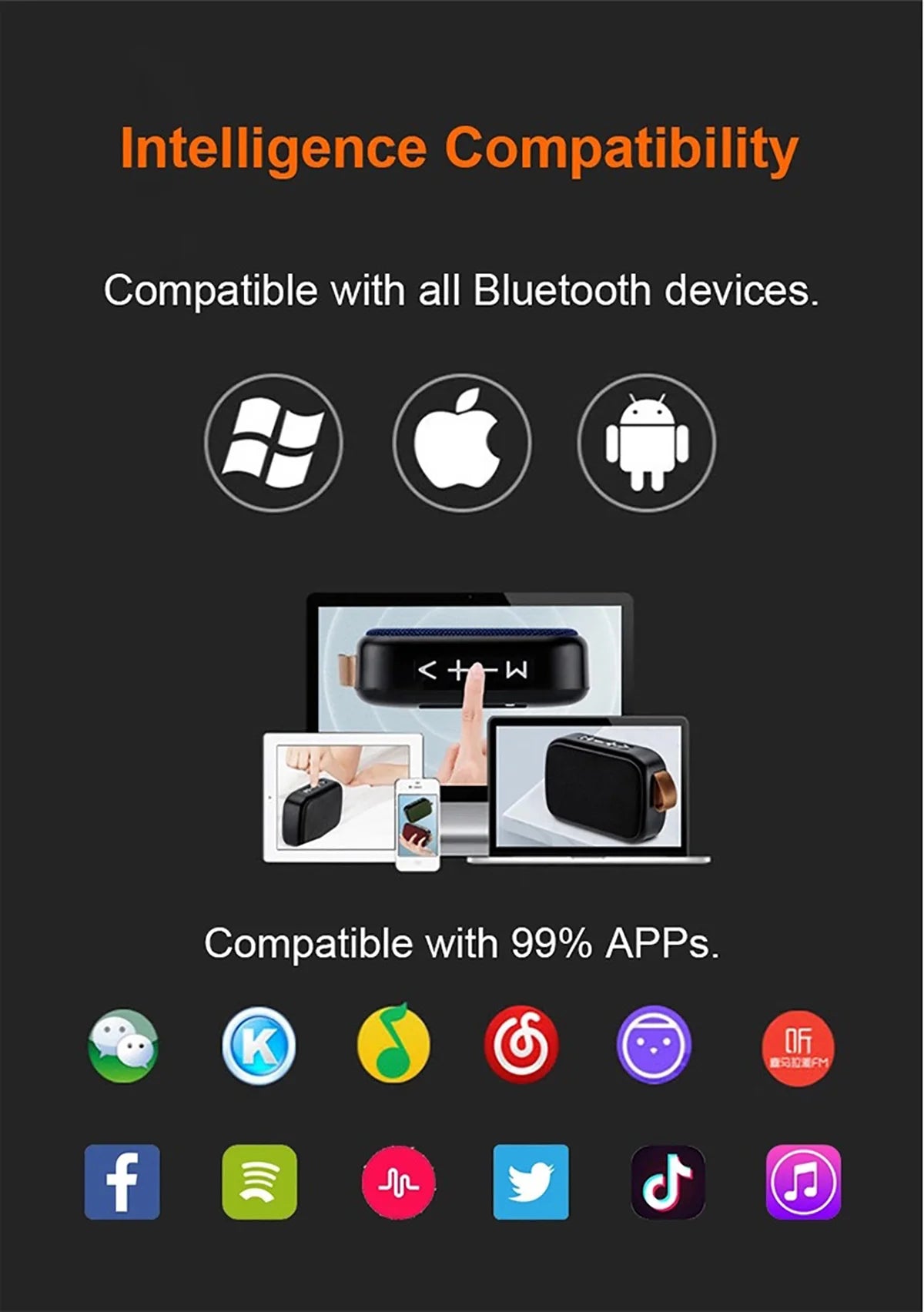 Enceinte Portable Bluetooth 5.0 — Son 3D Stereo, Mini & Puissante, Tissu Oxford Extérieur