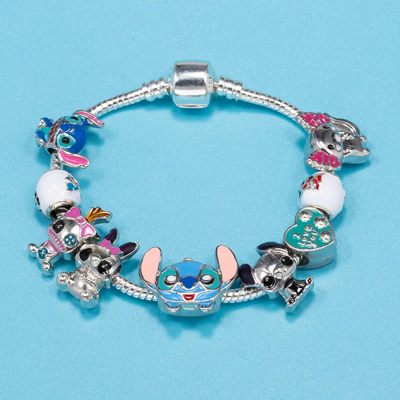 Bracelet Animaux Romantique — Breloques Perles Cristal, Style Unique, Cadeau Parfait