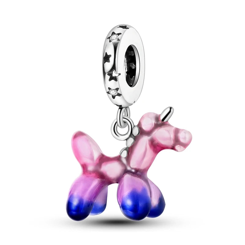 Breloques Argent Sterling 925 — Pendentifs Perles Cristal Artisanal pour Bracelet Charme