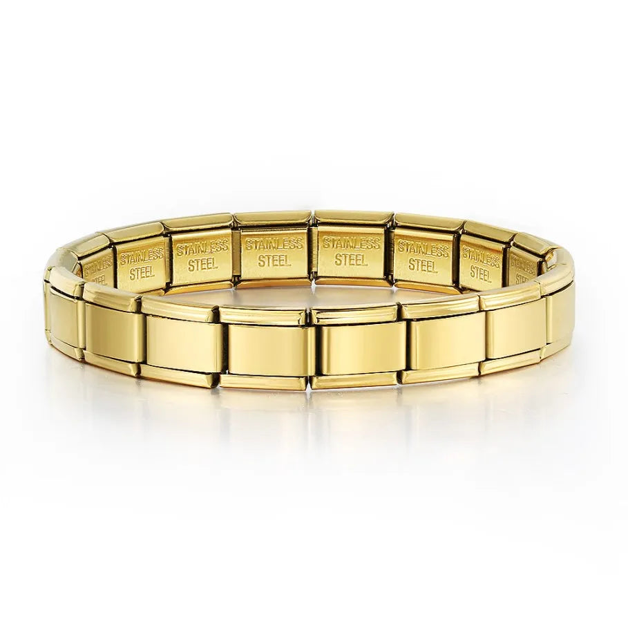 Bracelet Charme Poumons Acier Inox — Style DIY, 9mm, Mode 2025, Personnalisable