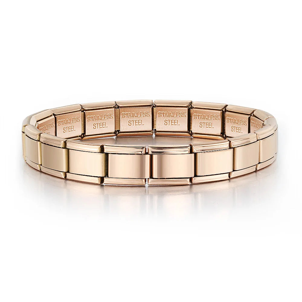 Bracelet Charme Poumons Acier Inox — Style DIY, 9mm, Mode 2025, Personnalisable