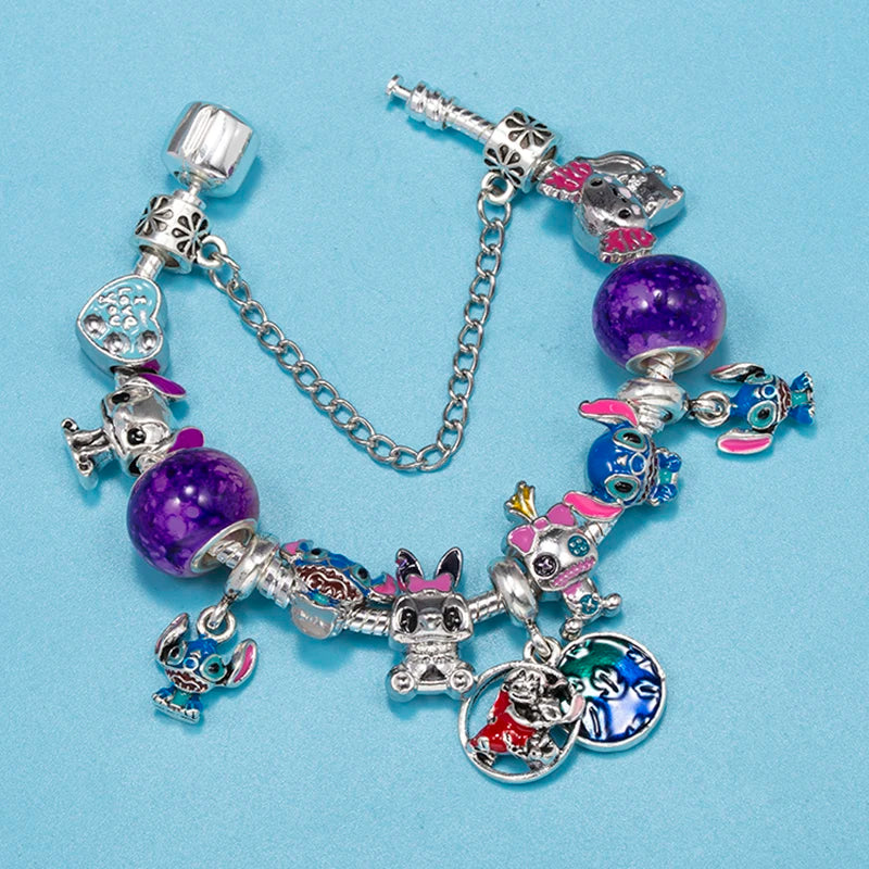 Bracelet Animaux Romantique — Breloques Perles Cristal, Style Unique, Cadeau Parfait