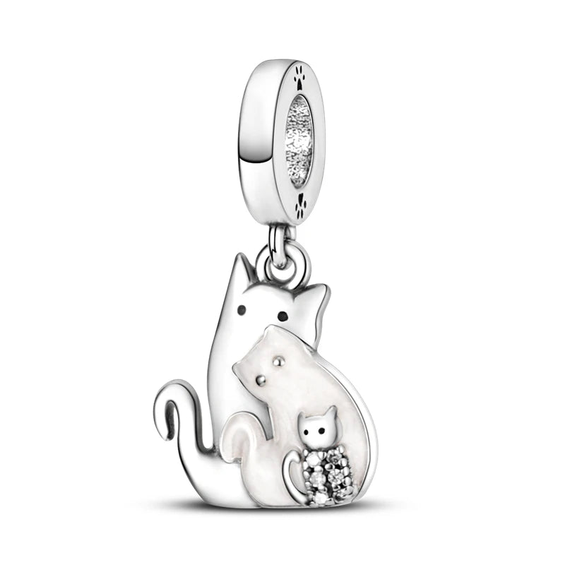 Breloques Argent Sterling 925 — Pendentifs Perles Cristal Artisanal pour Bracelet Charme