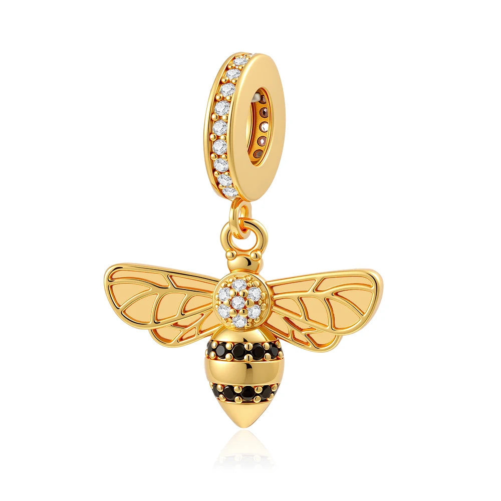 Nœud Argent & Or 925 — Pendentif Vélo en Perles de Rose, Bracelet Artisanal Romantique