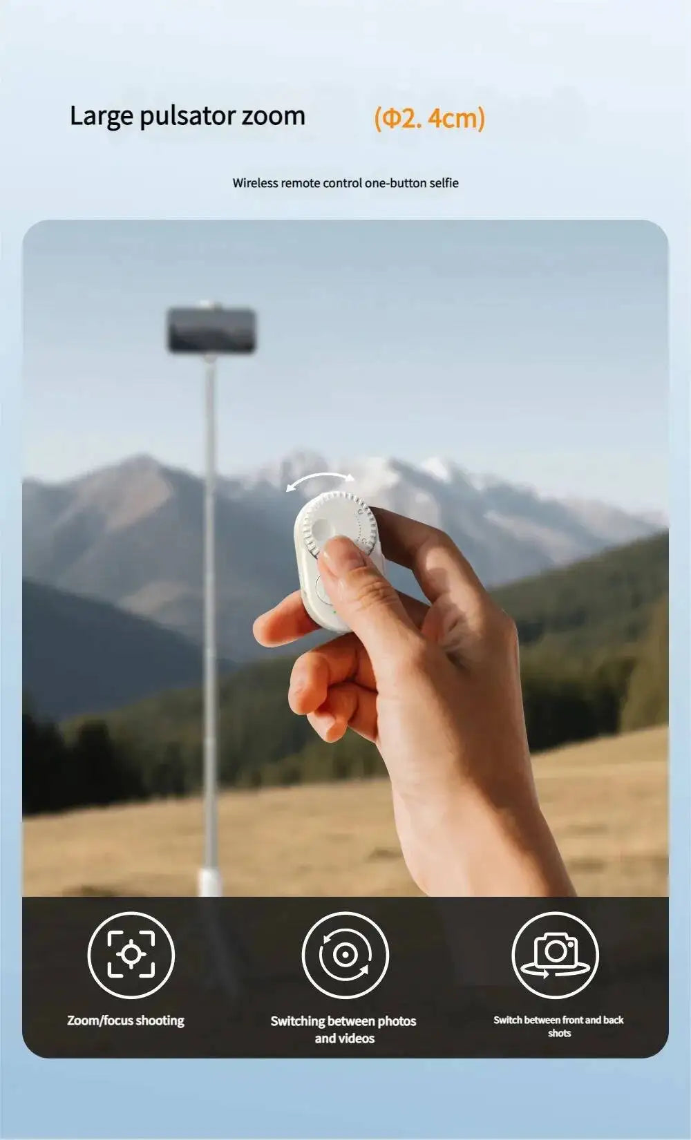 Déclencheur Bluetooth Selfie — Télécommande Photo Sans Fil, Compatible TikTok