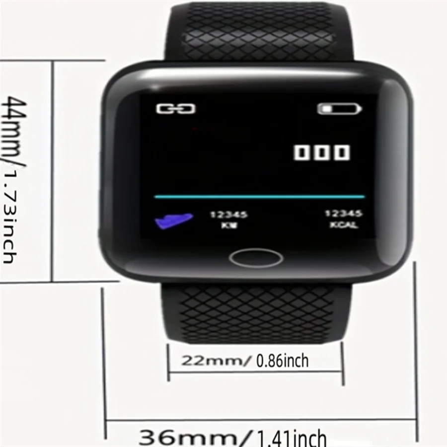 Montre Connectée Homme Femme — Fitness Tracker, Notifications, Étanche IP68, Cadran Tactile