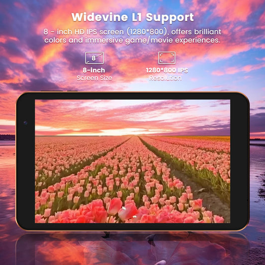 Tablette 8 Pouces Android 11 — IPS 1280×800, 2+16Go, WiFi & Bluetooth, Extensible 512Go