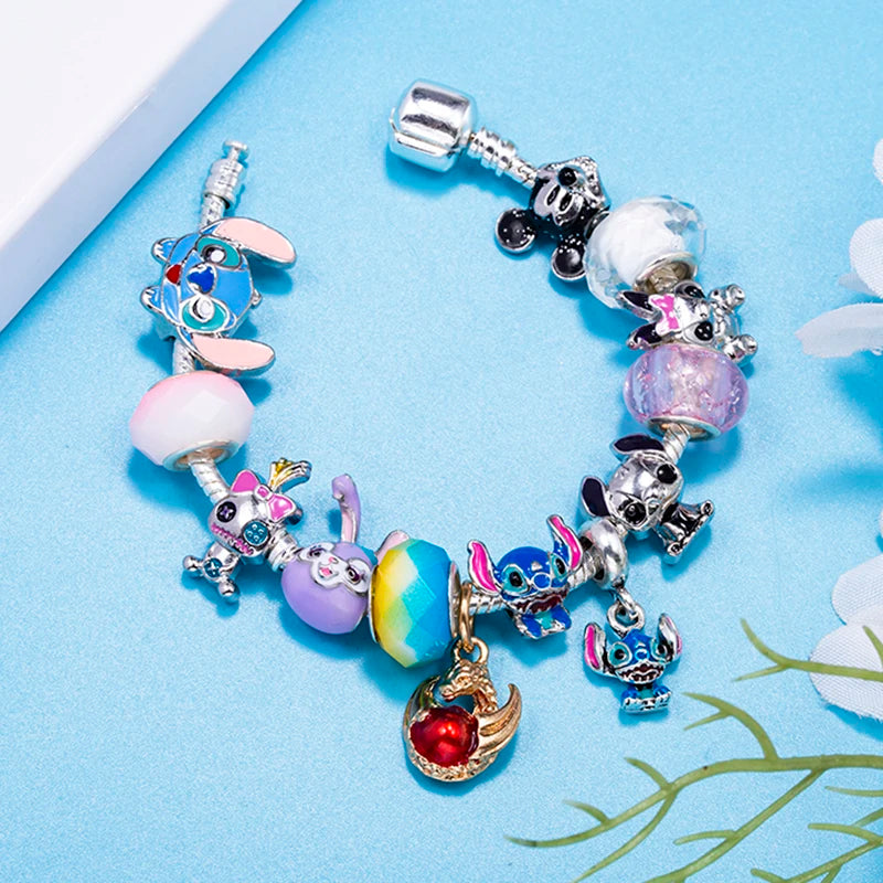 Bracelet Animaux Romantique — Breloques Perles Cristal, Style Unique, Cadeau Parfait