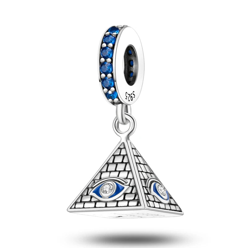 Breloques Argent Sterling 925 — Pendentifs Perles Cristal Artisanal pour Bracelet Charme