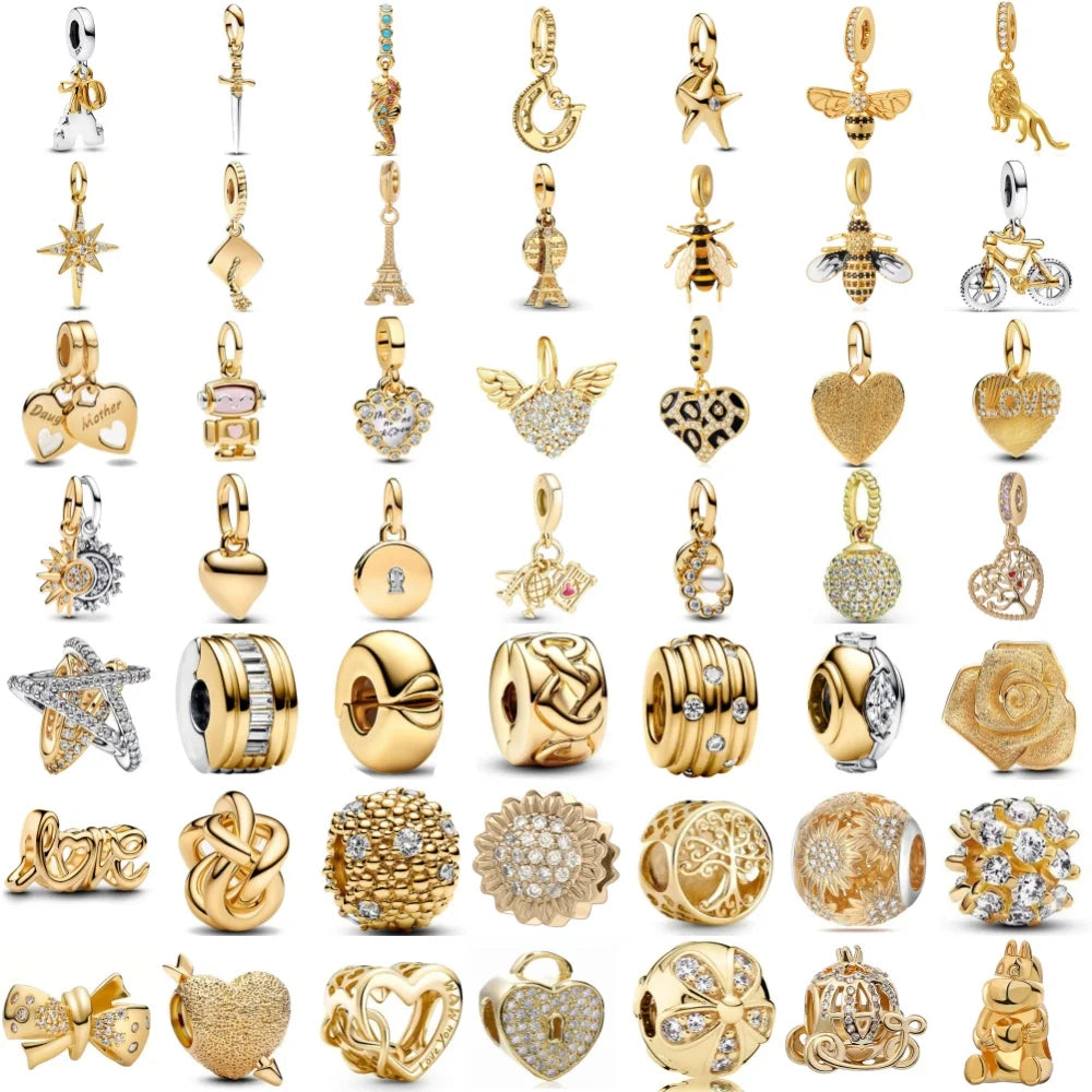 Nœud Argent & Or 925 — Pendentif Vélo en Perles de Rose, Bracelet Artisanal Romantique