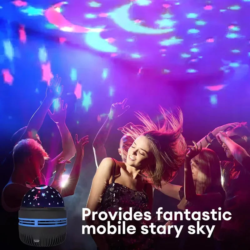 Projecteur LED Ciel Etoilé — Veilleuse Lune et Etoiles RGB, Decor Maison Atmosphere