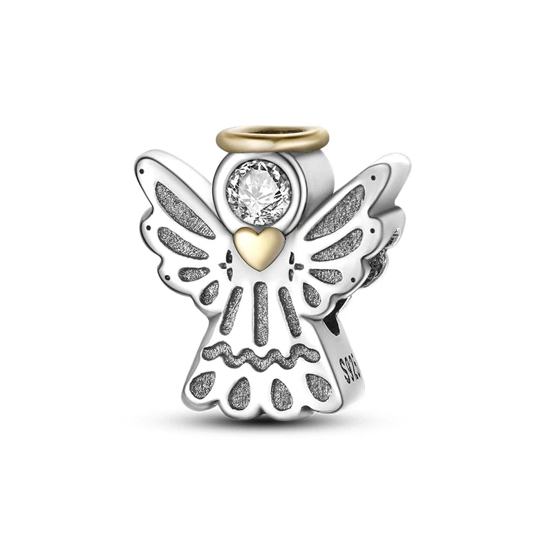 Breloques Argent Sterling 925 — Pendentifs Perles Cristal Artisanal pour Bracelet Charme
