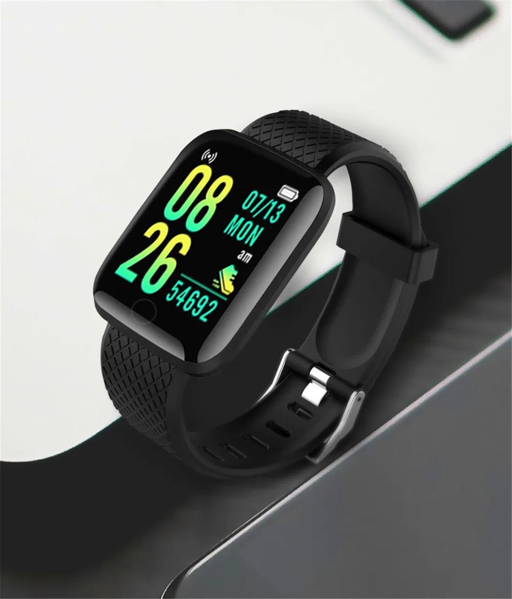 Montre Connectée Homme Femme — Fitness Tracker, Notifications, Étanche IP68, Cadran Tactile