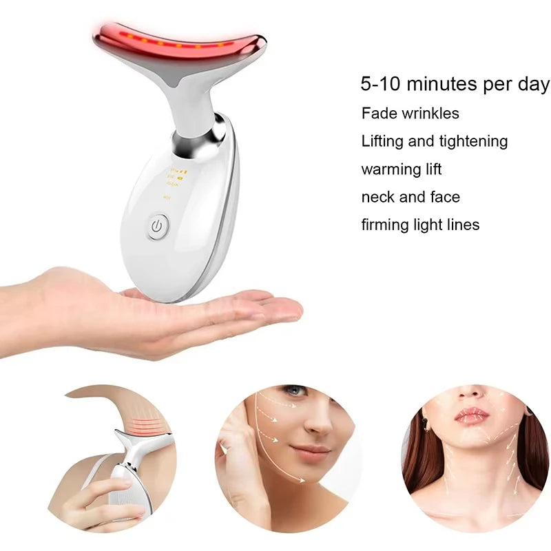 Lumière LED Photon Visage et Cou — 7 Couleurs, Rajeunissement sans Institut