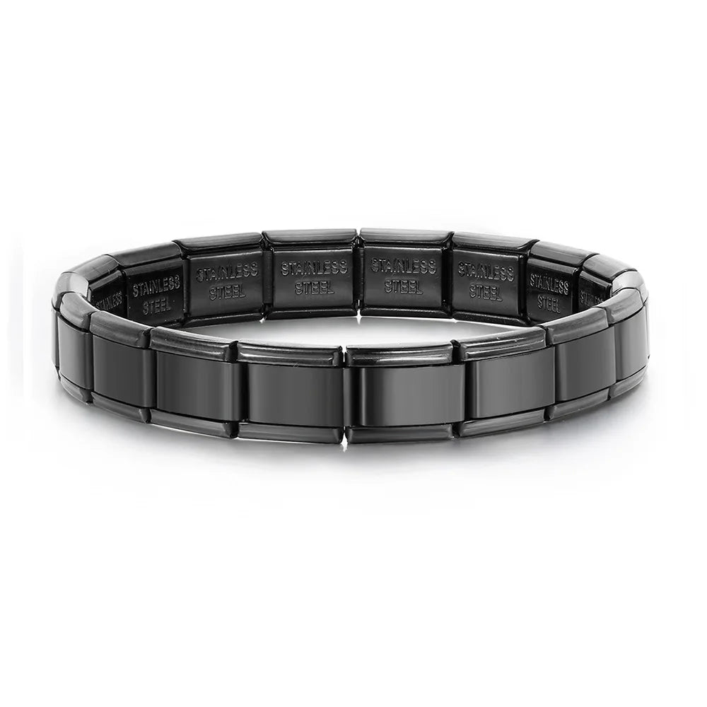 Bracelet Charme Poumons Acier Inox — Style DIY, 9mm, Mode 2025, Personnalisable