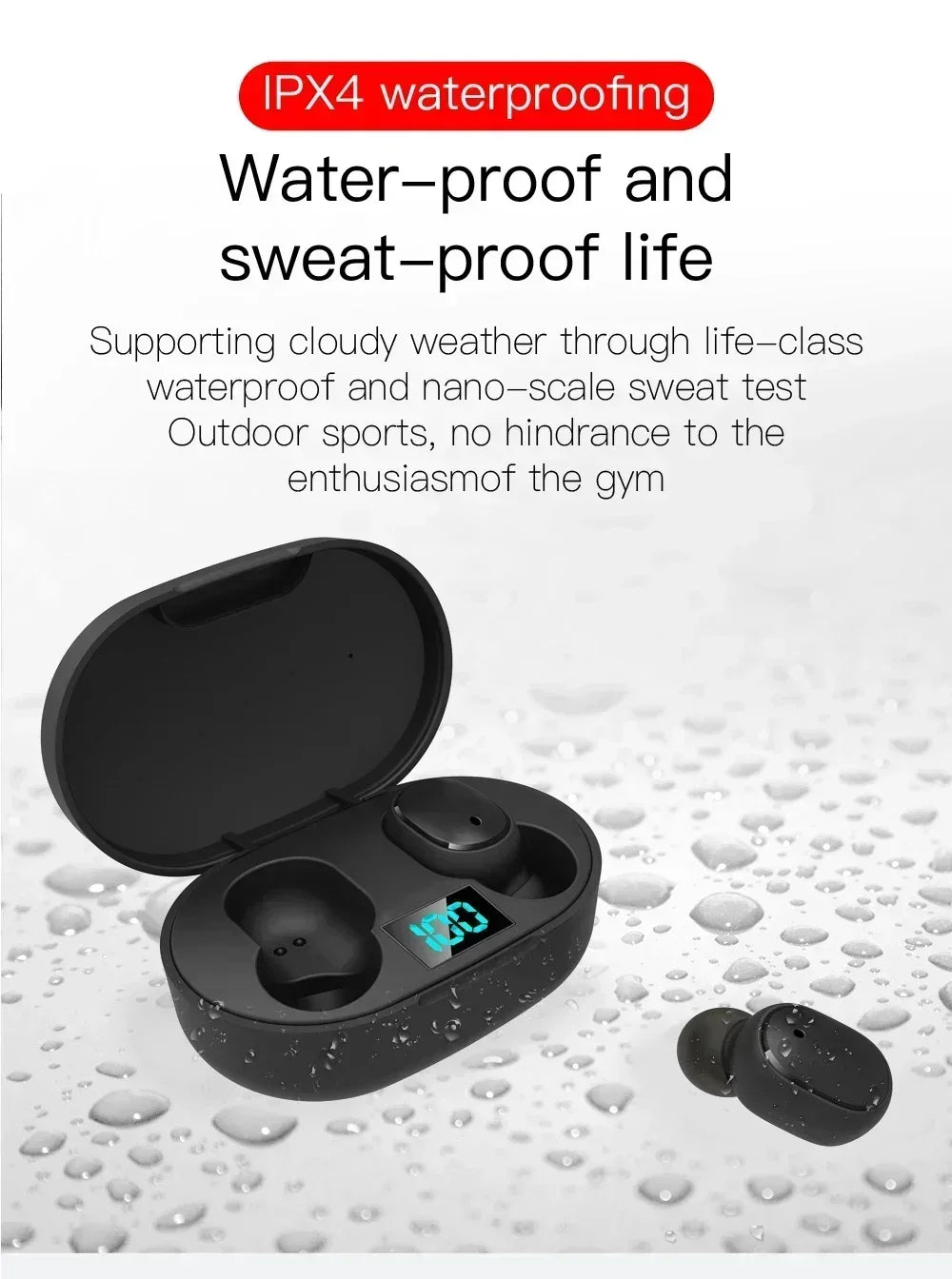 Ecouteurs Bluetooth True Wireless E6S — Reduction de Bruit, Double Appairage, Autonomie 24h