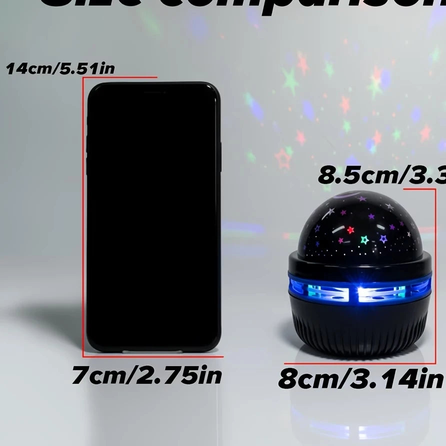 Projecteur LED Ciel Etoilé — Veilleuse Lune et Etoiles RGB, Decor Maison Atmosphere